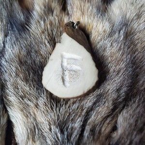 ANSUZ Rune Antler Amulet Pendent - Norse Viking - Ancestral Sovereign God - Odin